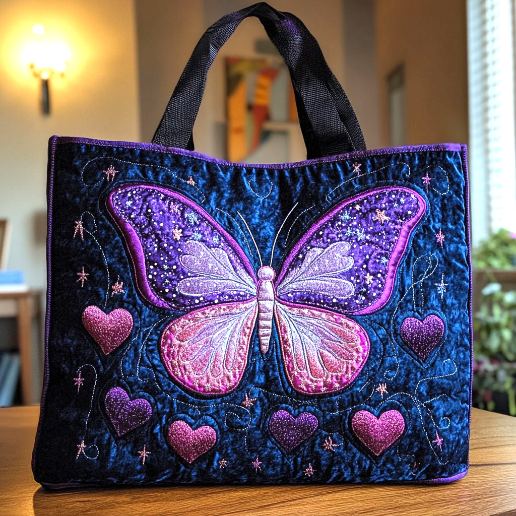 Fortryllet Sommerfugl Quilted Tote Bag