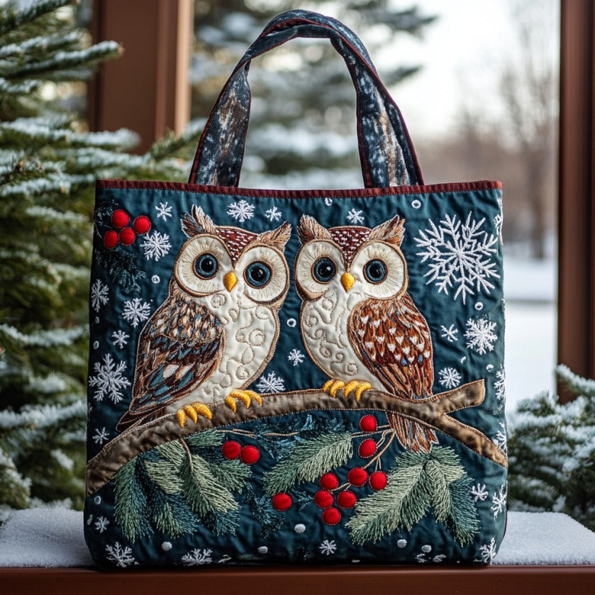Fortryllet Snefald Quiltet Tote Taske