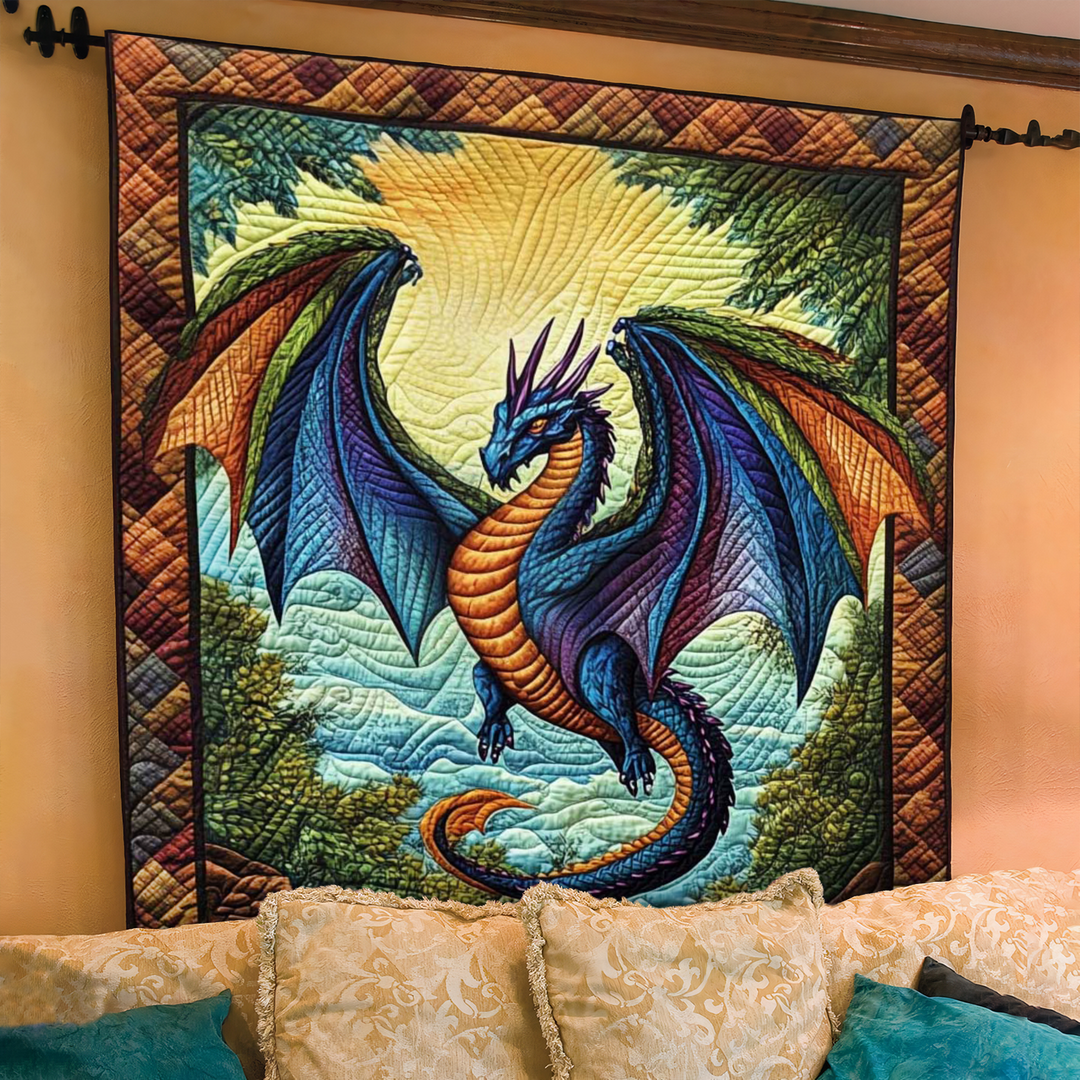 Twilight Blaze Quilted Blanket