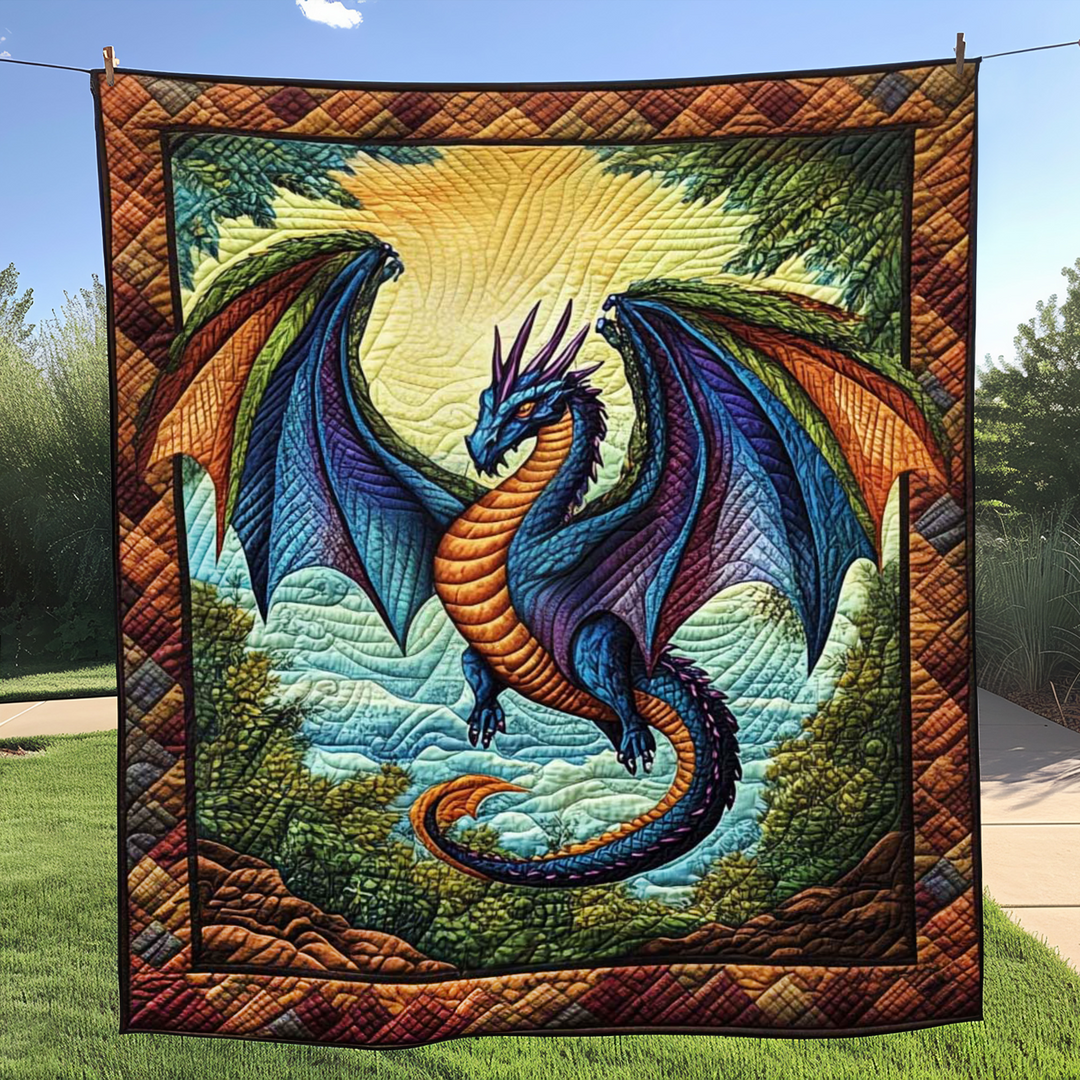 Twilight Blaze Quilted Blanket