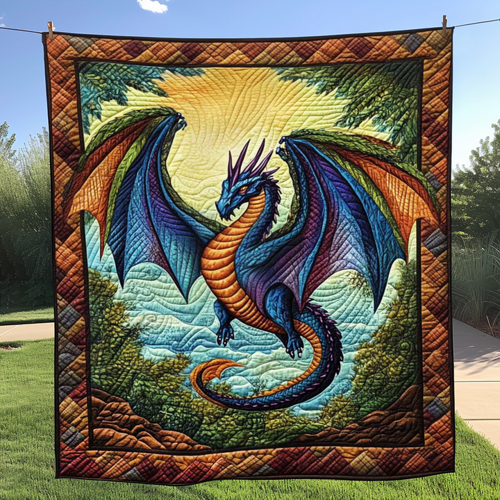 Twilight Blaze Quilted Blanket