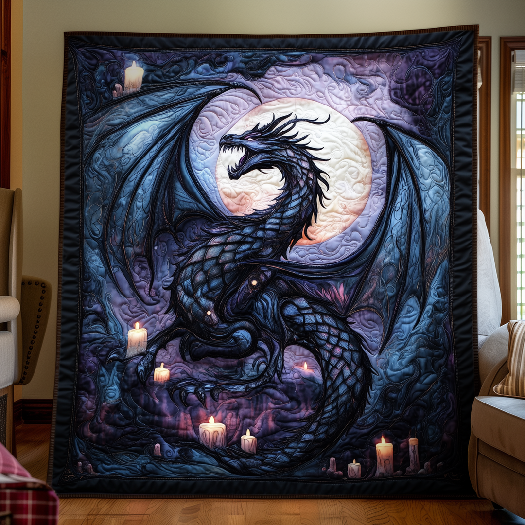 Twilight Serpent Quilted Blanket
