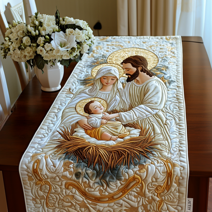 Julekrubbe Quilted Bordløber