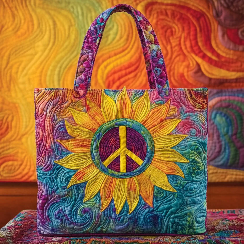 Gylden Solsikke Quiltet Tote Bag