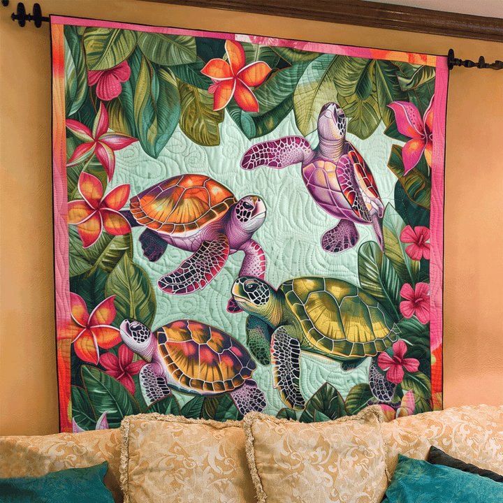 Oceanic Journey Kunst Quilt Vægophæng