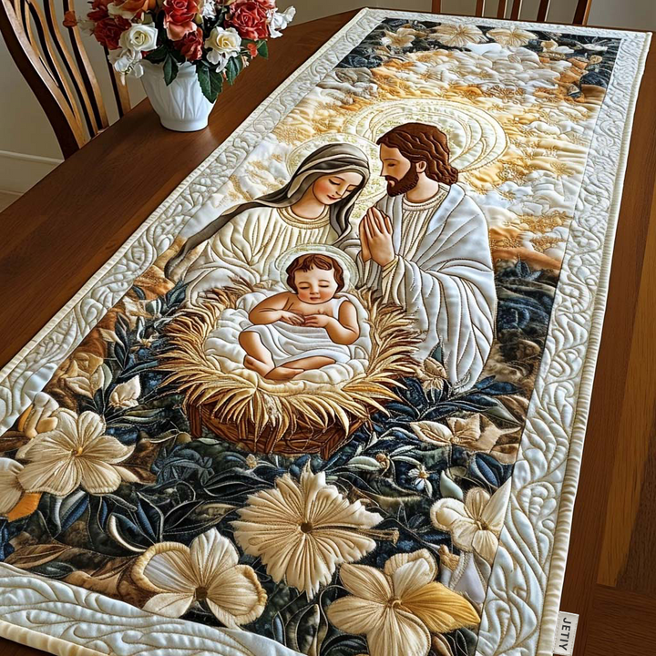 Julekrubbe Quilted Bordløber