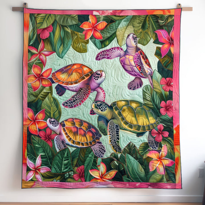Oceanic Journey Kunst Quilt Vægophæng