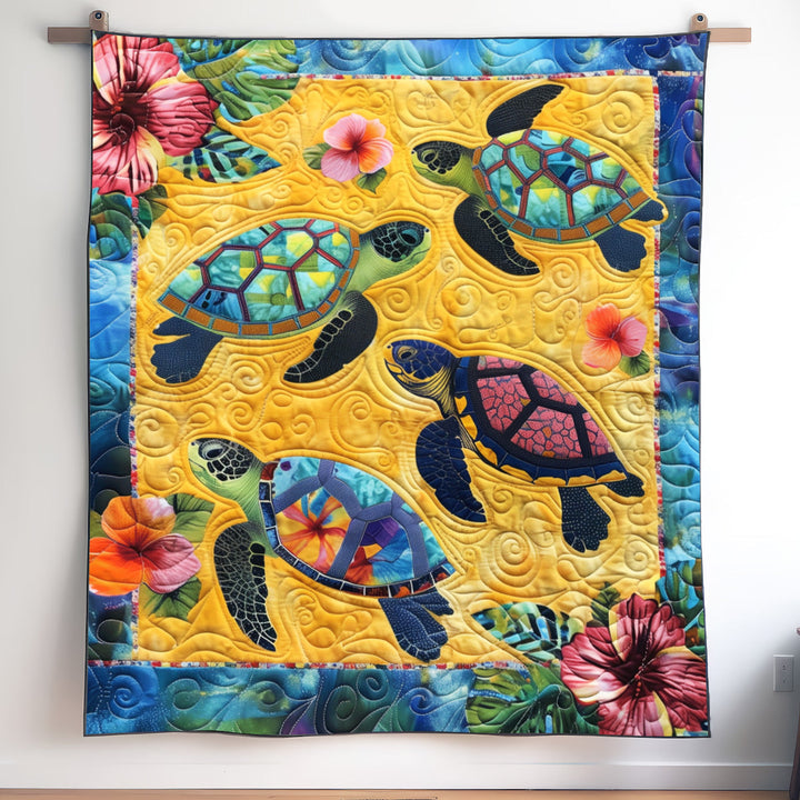 Aqua Adventure Kunst Quilt Ophæng
