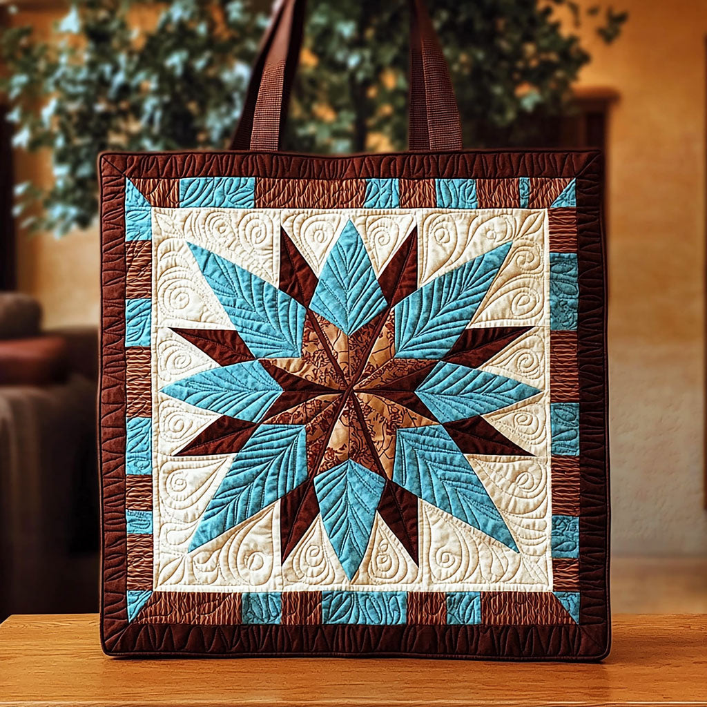 Native American Pattern Quiltet Tote Bag