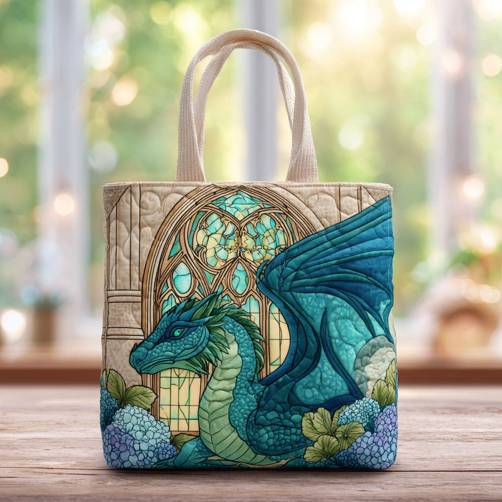 Dragon Charm Quilted Tote Bag