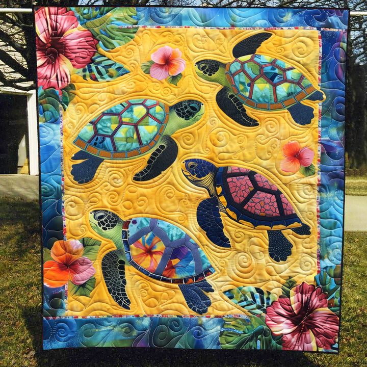 Aqua Adventure Kunst Quilt Ophæng