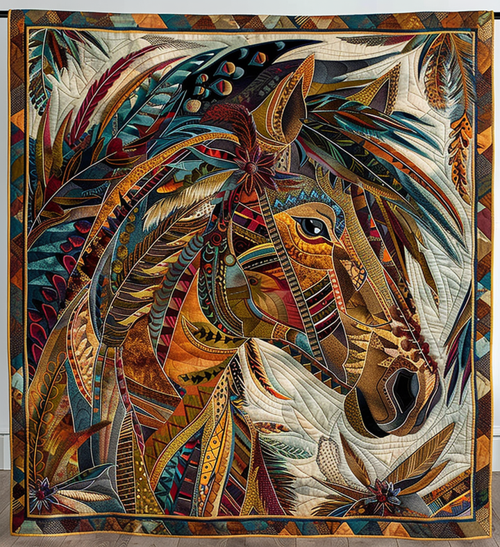 Hest Native Quiltet Tæppe
