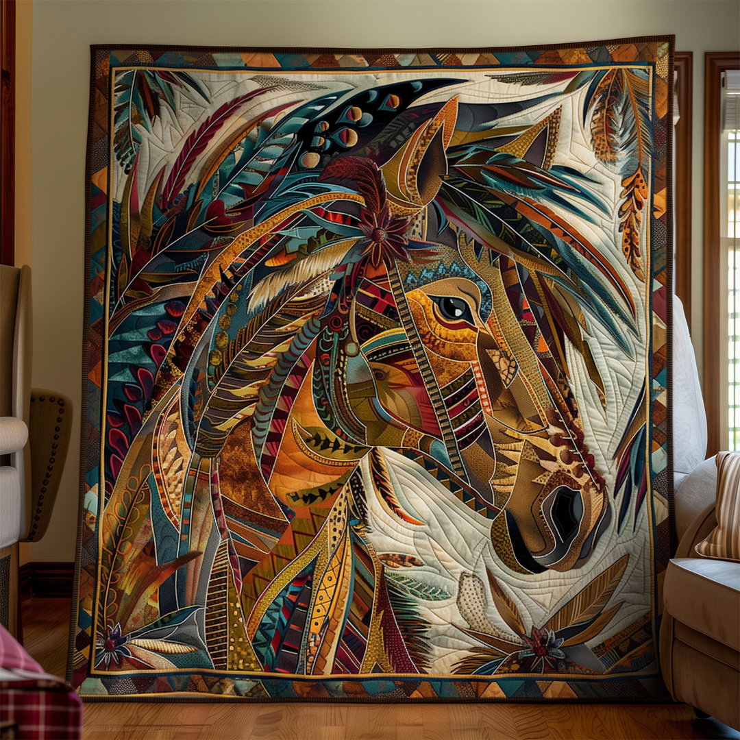 Hest Native Quiltet Tæppe