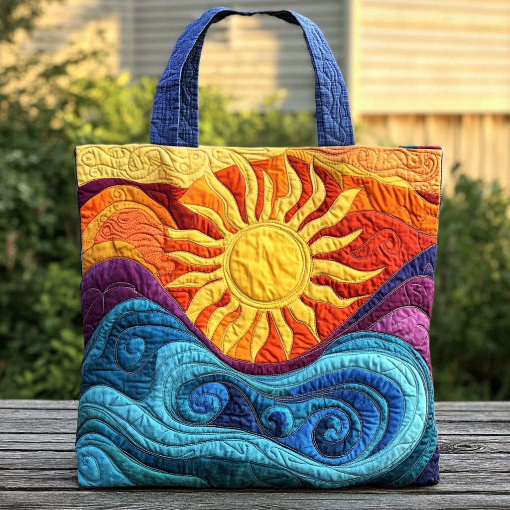 Color Drift Quilted Tote Bag
