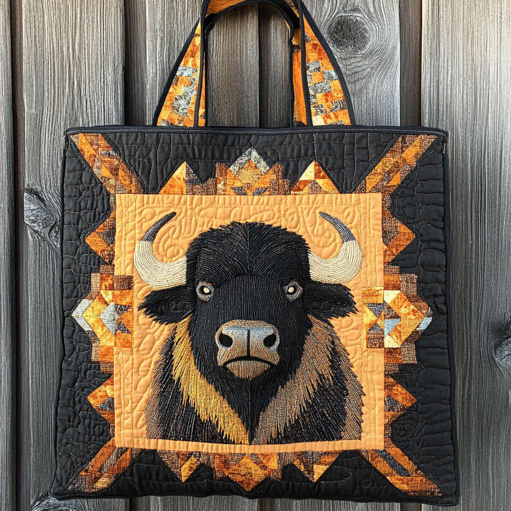 Ironhide Bison Quiltet Tote Bag