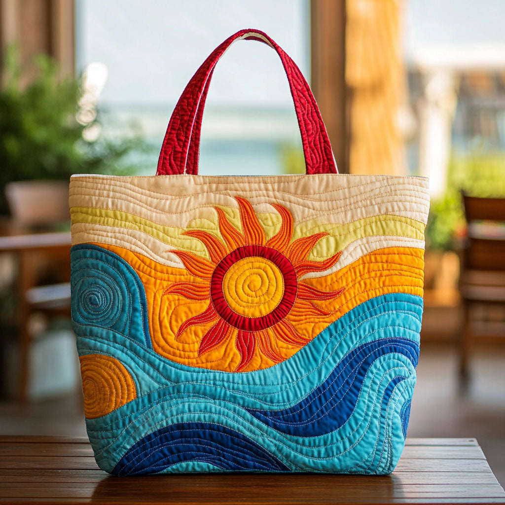 Solbeskinnet Flow Quilted Tote Bag