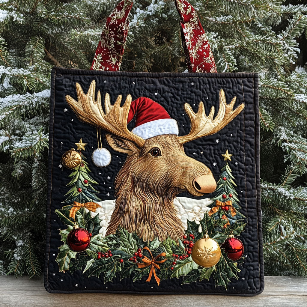 Jolly Moose Quilted Tote Bag