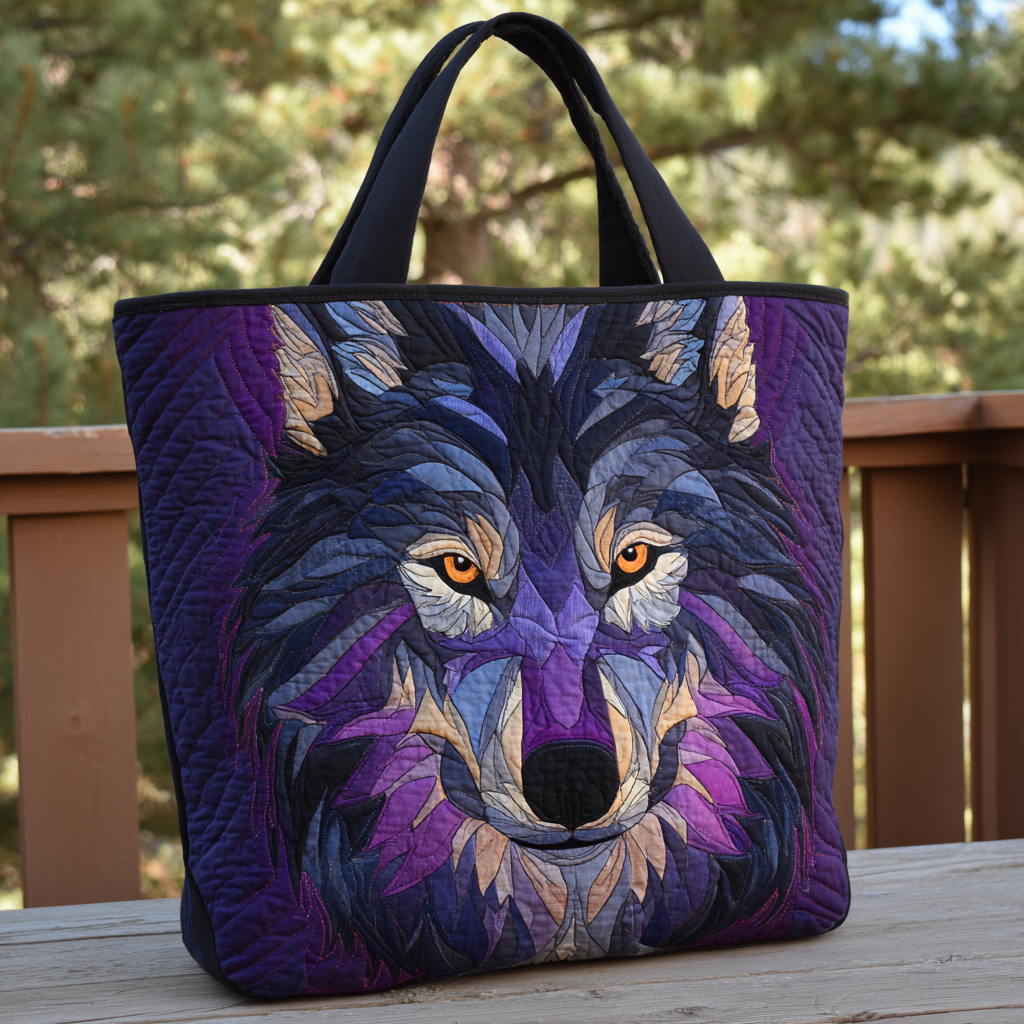 Mosaic Wolf Vatteret Tote Bag