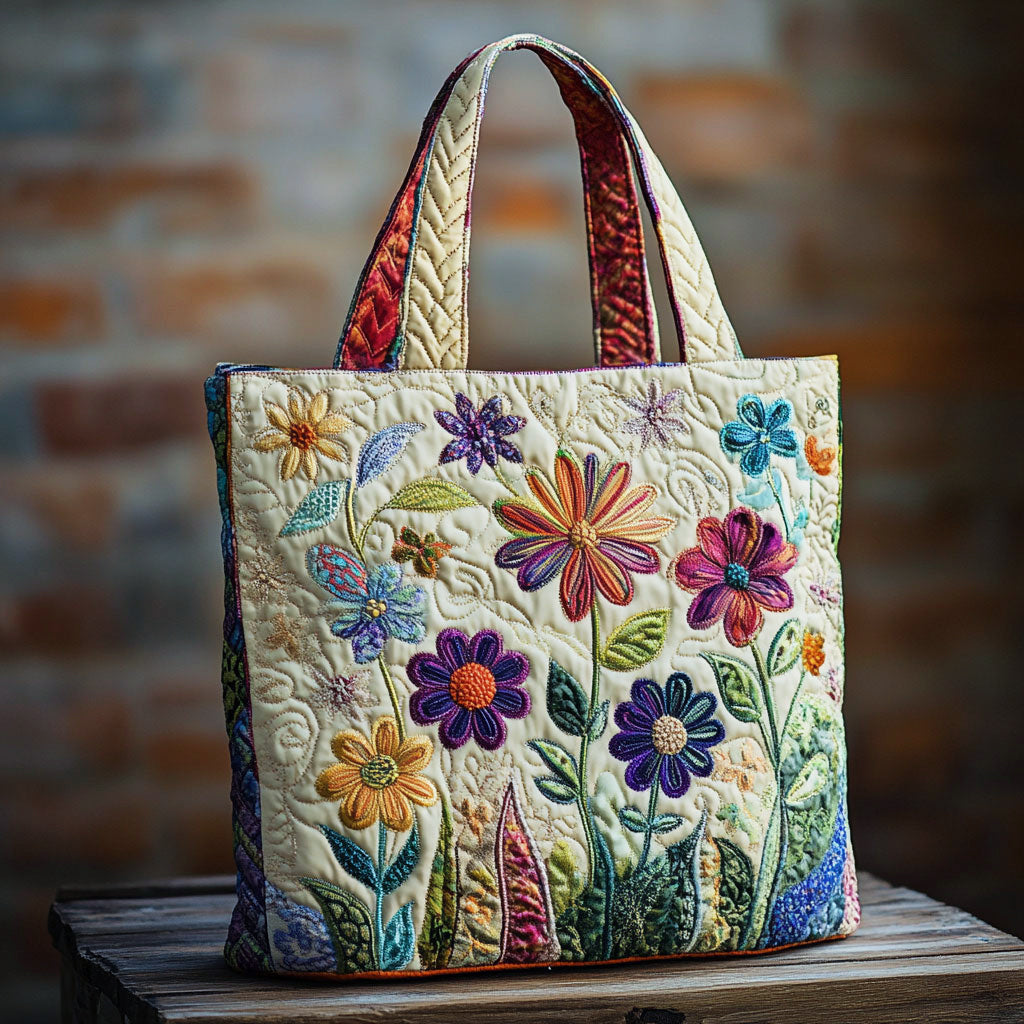 Farverig Have Quiltet Tote Bag