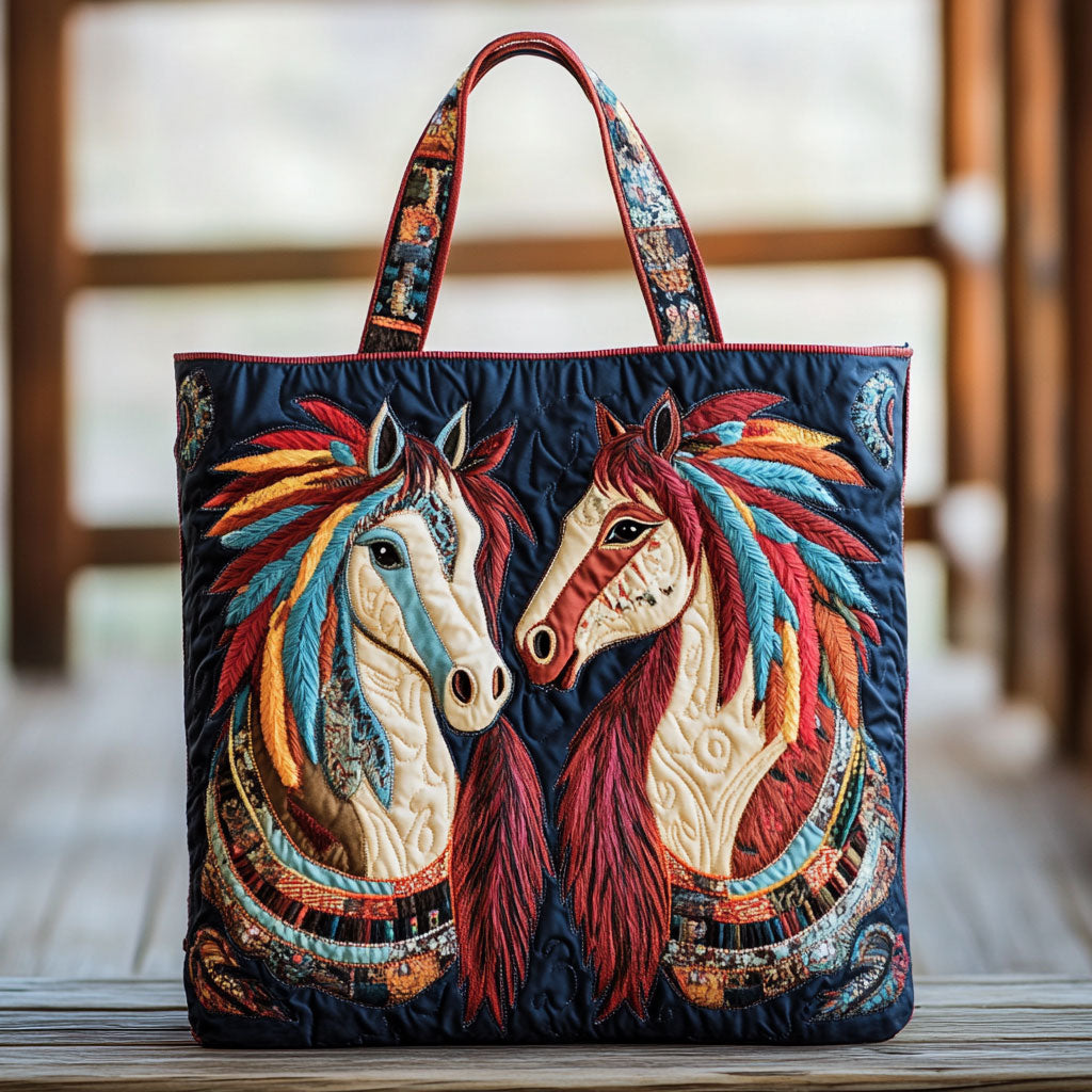 Vild Hest Ånd Quilted Tote Bag