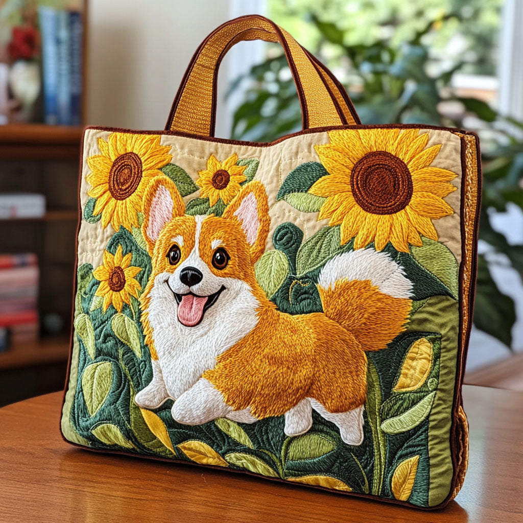 Corgi Smile Pufferet Tote Bag