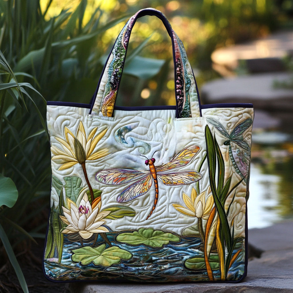 Harmony Dragonfly Quilted Tote Bag