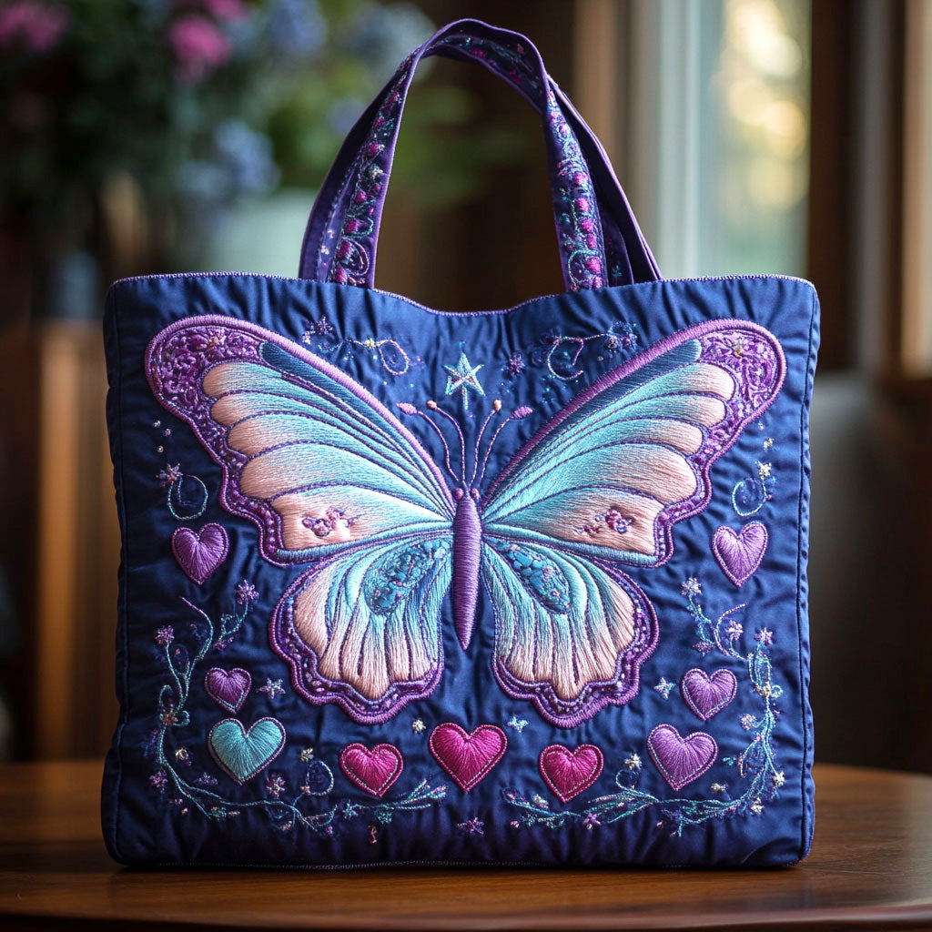 Butterfly Serenity Quiltet Tote Bag