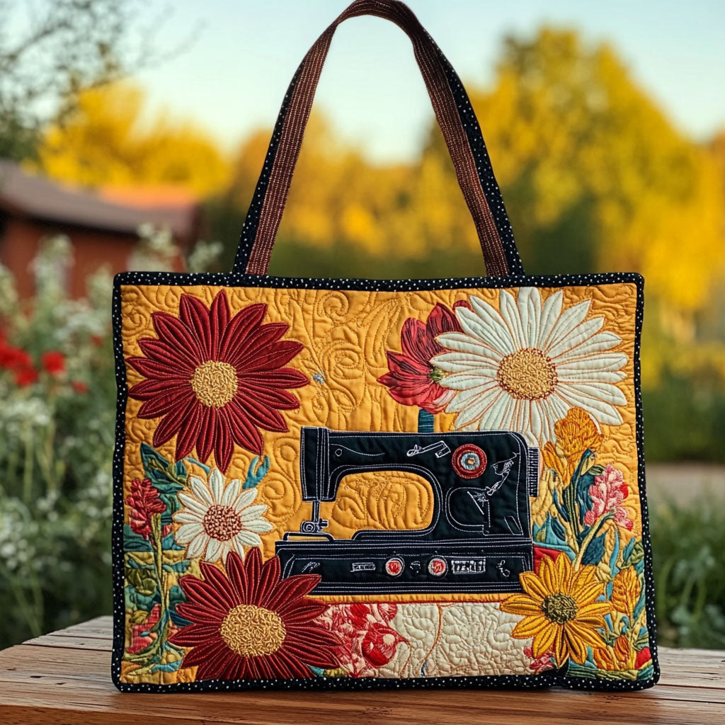 Lys Bloom Symaskine Quilted Tote Bag