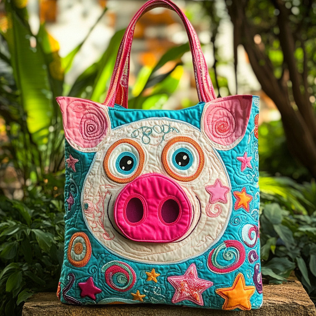 Glade Svin Quiltet Tote Bag