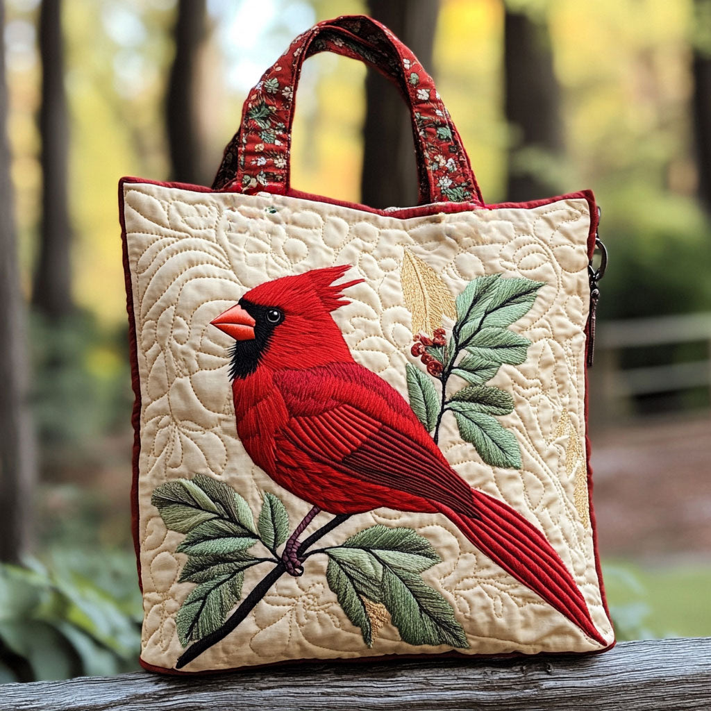 Sprudlende Cardinal Quiltet Tote Bag