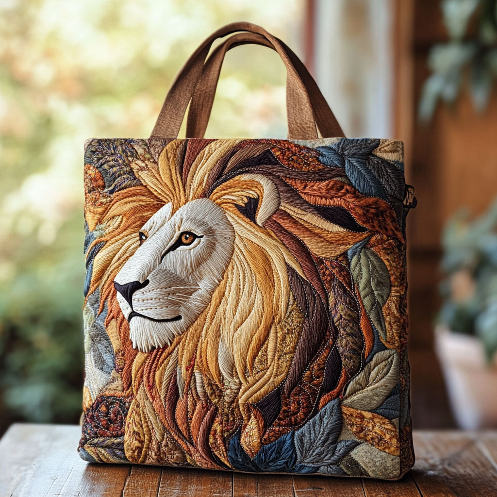 Majestætisk Løve Quilted Tote Bag