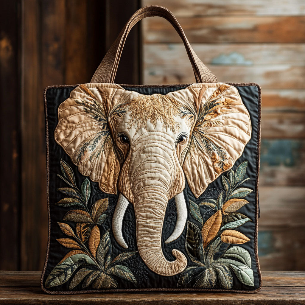 Hyggelig Elefant Quiltet Tote Bag
