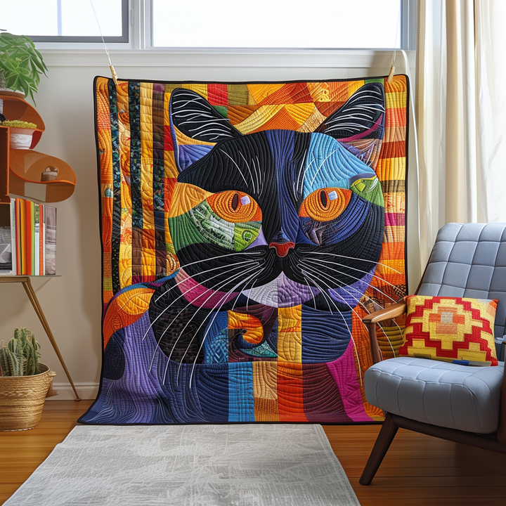 Purrfect Patterns Quiltet Tæppe