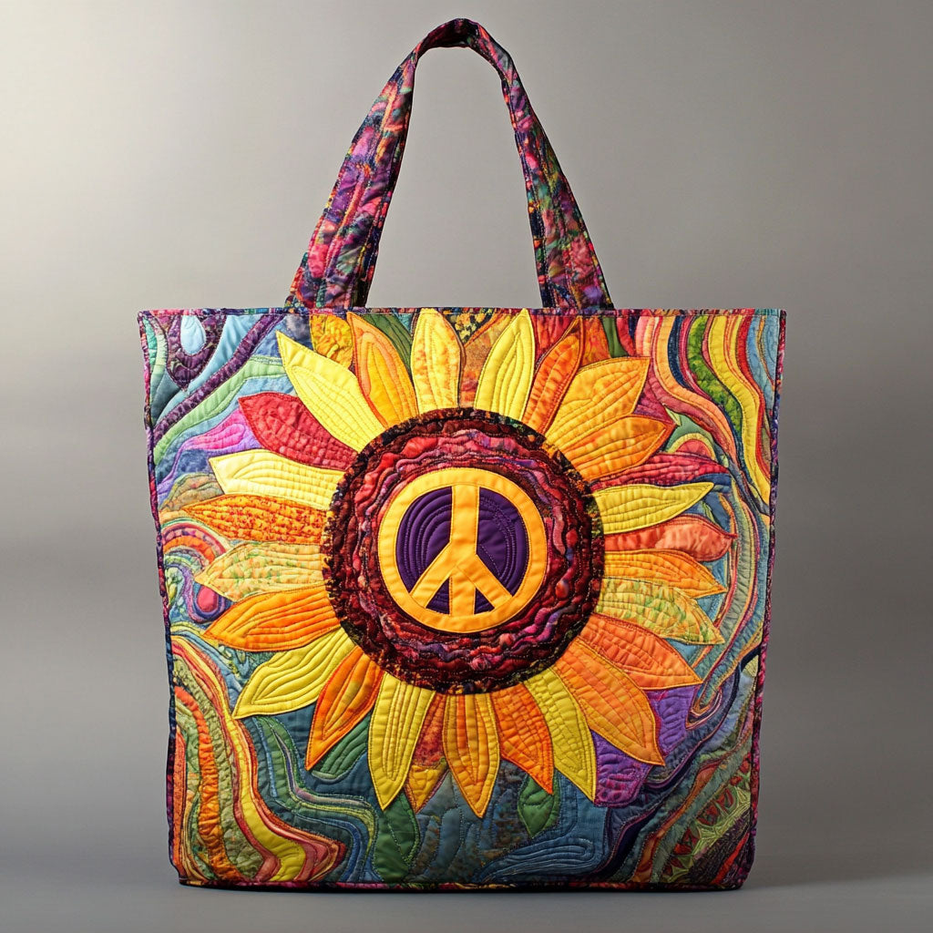 Bohemian Sunflower Quiltet Tote Bag