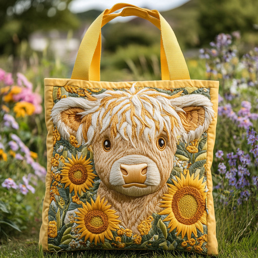Baby Cow Solsikke Vatteret Tote Bag