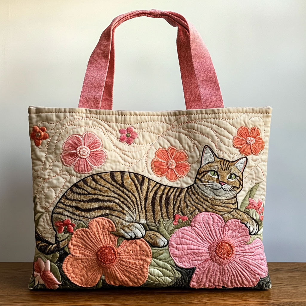 Flora Cat Vatteret Tote Bag