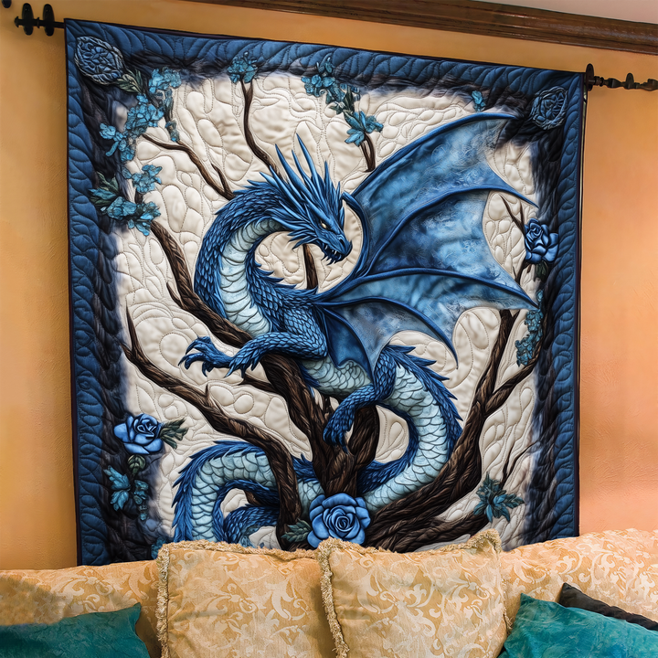 Rosefire Dragon Quiltet Tæppe