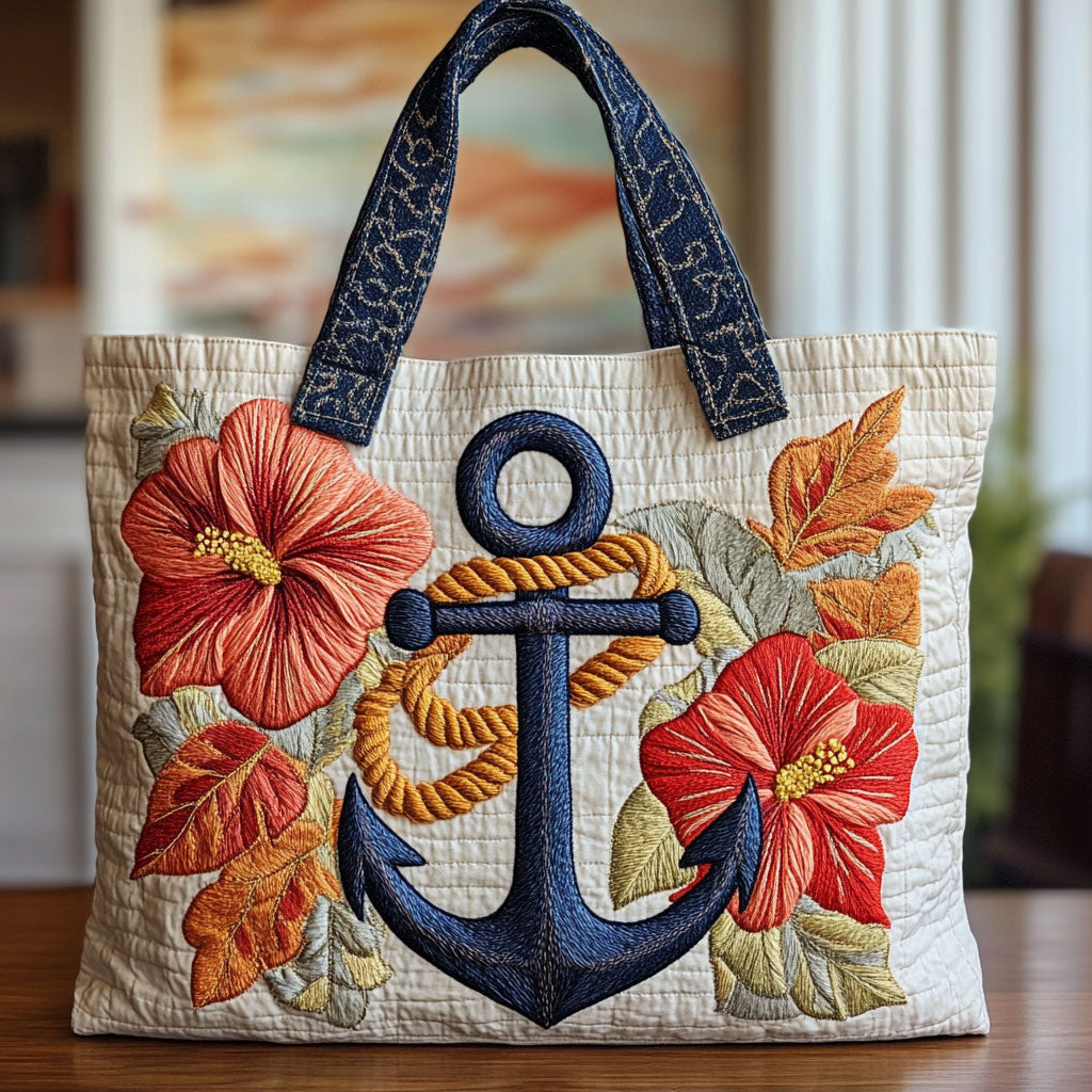 Blomster Anker Glow Quilted Tote Bag