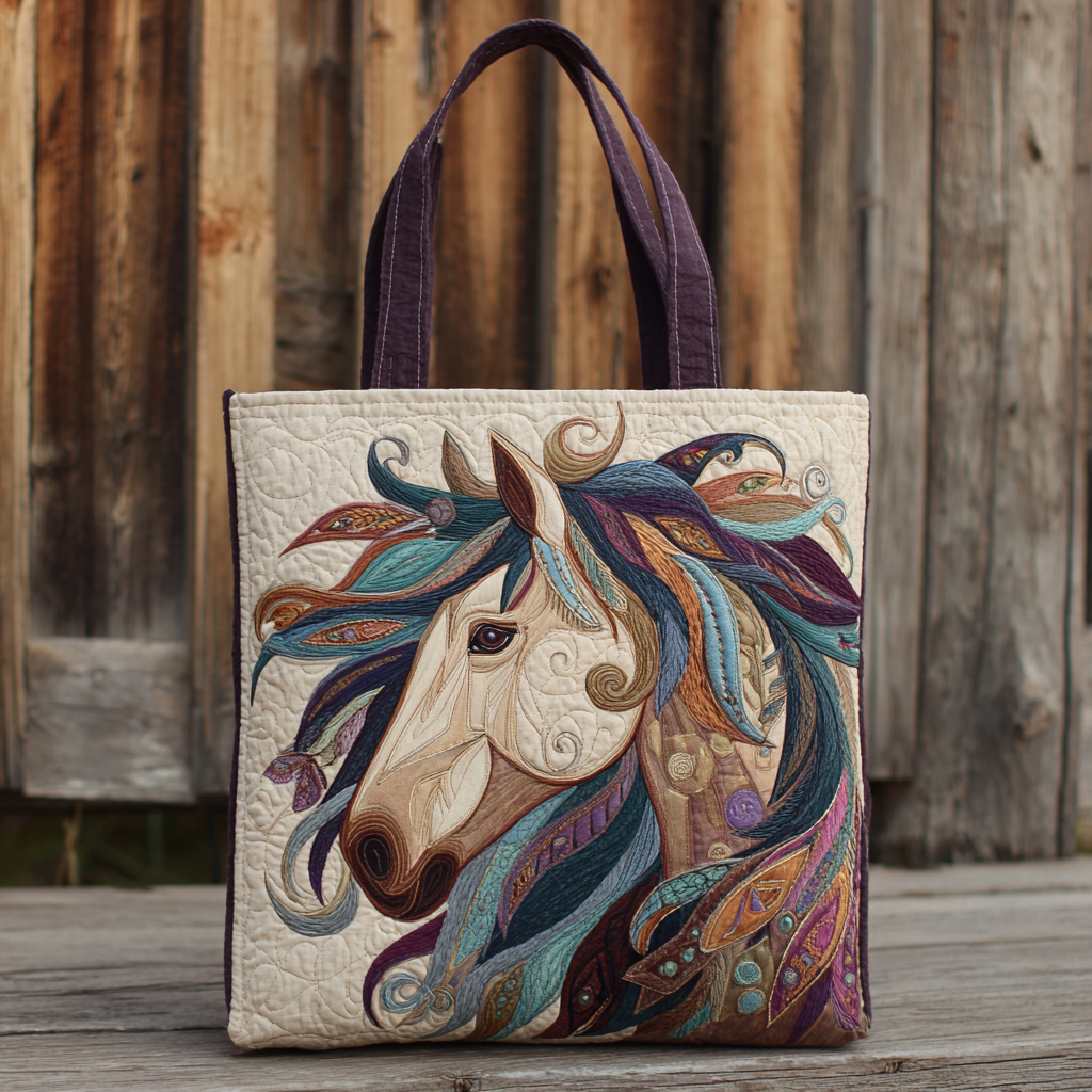 Tribal Horse Vatteret Tote Bag