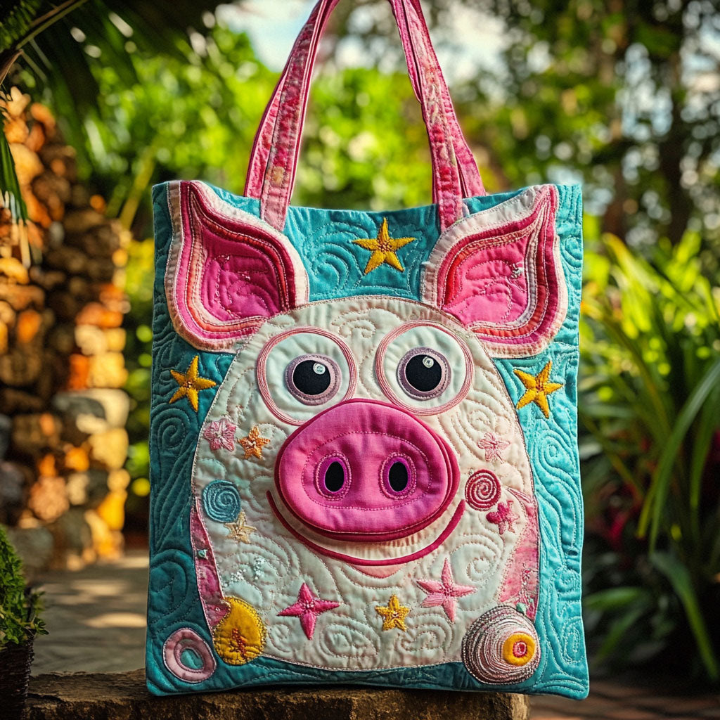 Drømmende Svinekotelet Quiltet Tote Bag