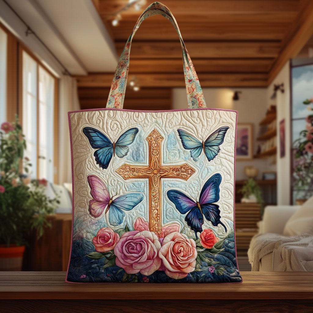 Butterfly Heaven Quiltet Tote Bag