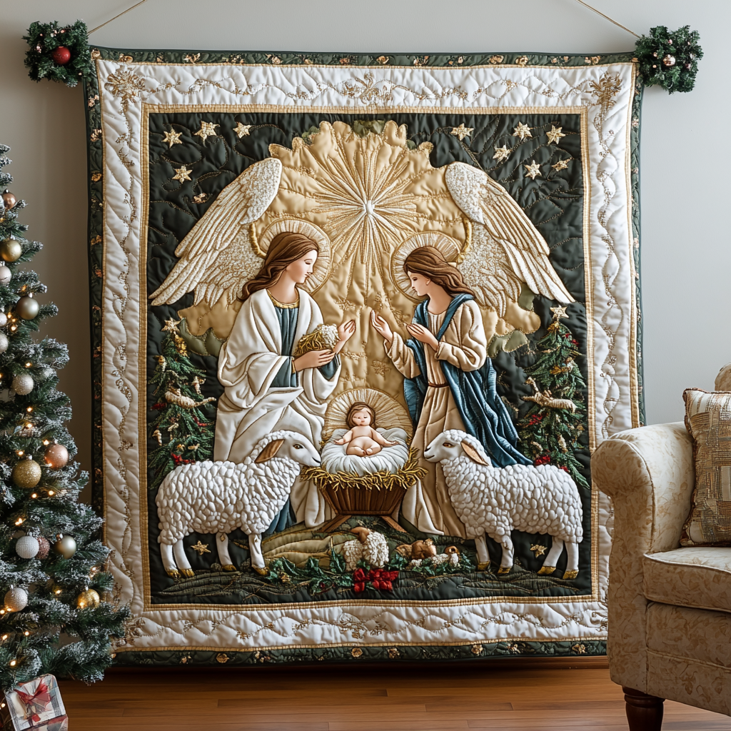 Engel Velsignelse Quilted Tæppe