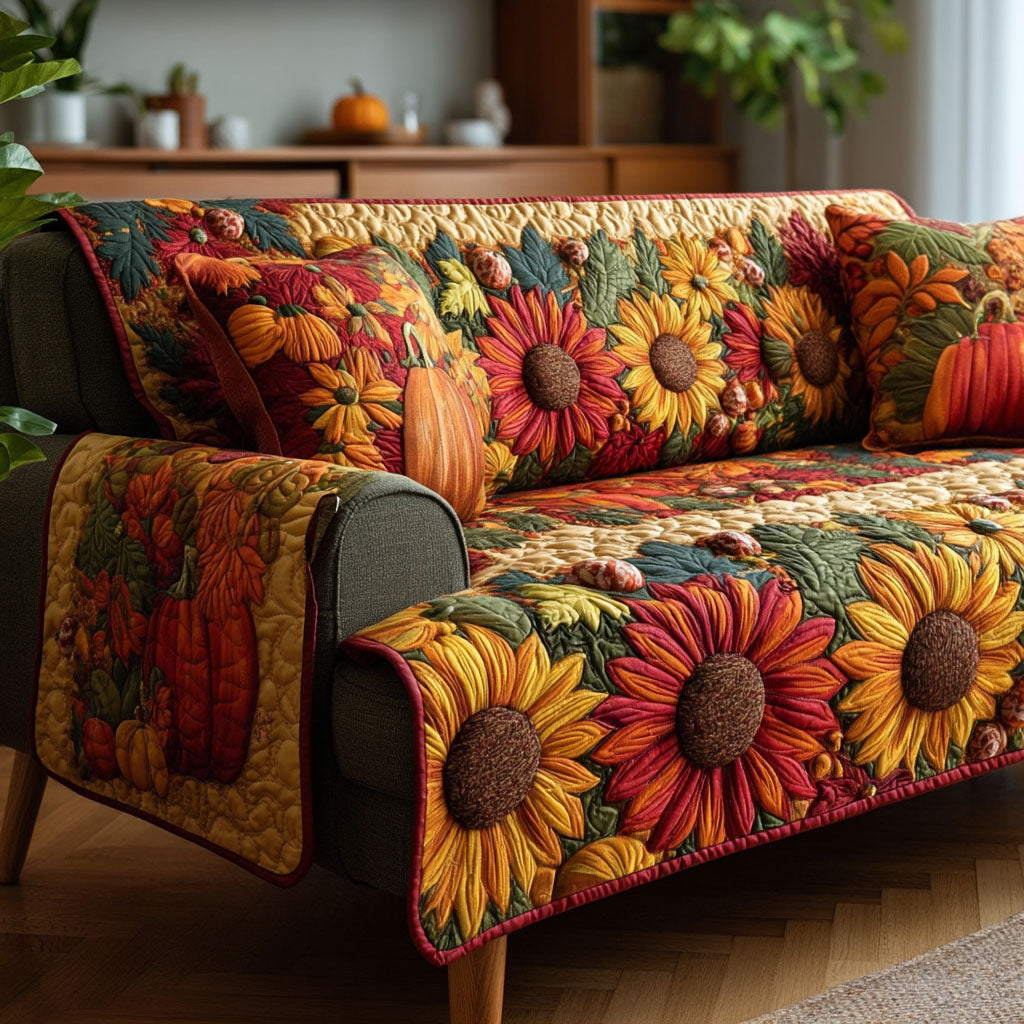 Efterårshøst Quilted Sofa Dække