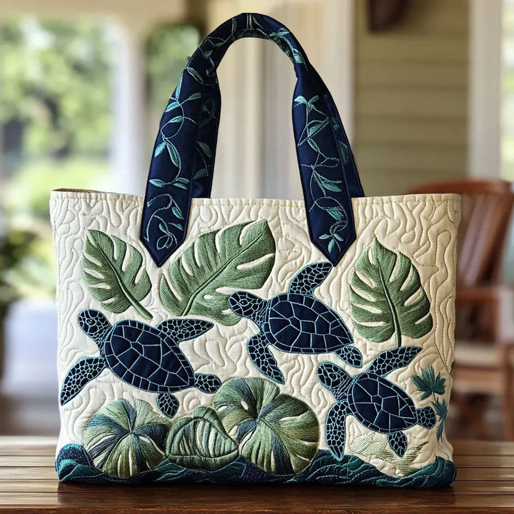 Quilted Tote Bag - Havskildpadde Grace