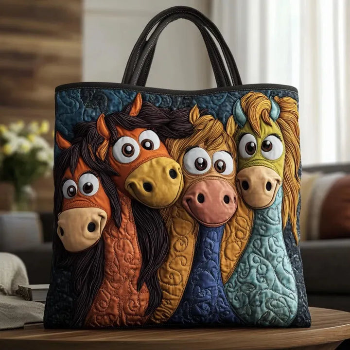 Quilted Tote Bag - Legesyge Ponier