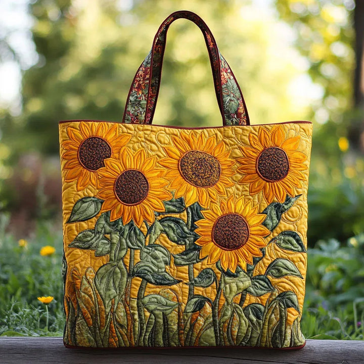 Quilted Tote Bag - Solsikker