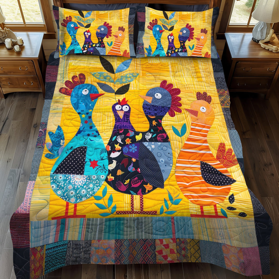 Kylling Quilted Sengetøj Sæt