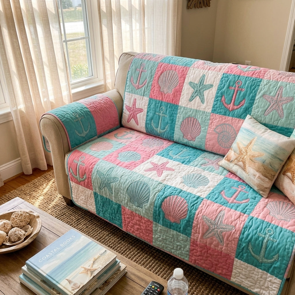 Beach Haven Quilted Sofa Cover
