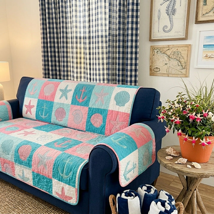 Beach Haven Quilted Sofa Cover