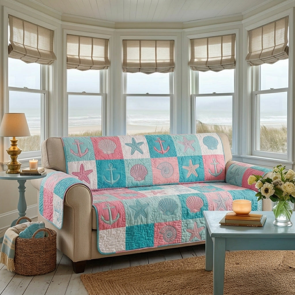 Beach Haven Quilted Sofa Cover